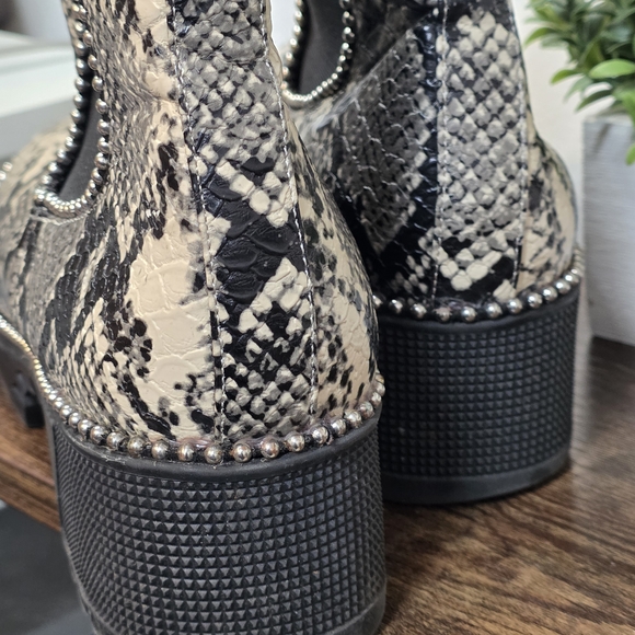 Cape Robbin Studded Python Ankle Boot - Picture 5 of 7